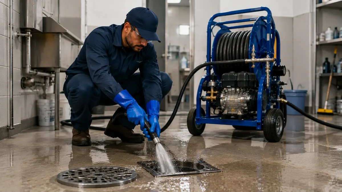Floor Drain Hydro Jet Cleaning in Miramonte