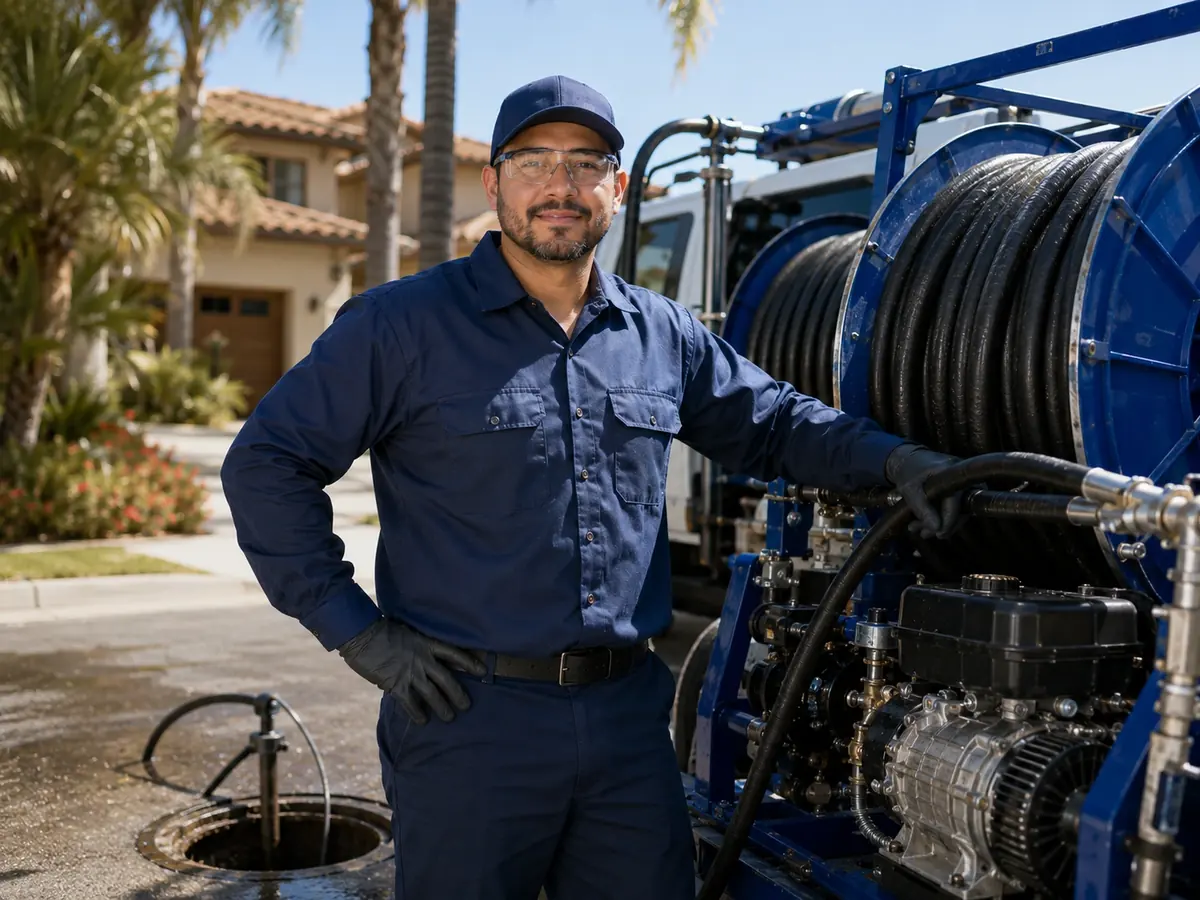 Hydro jet sewer cleaning in Miramonte