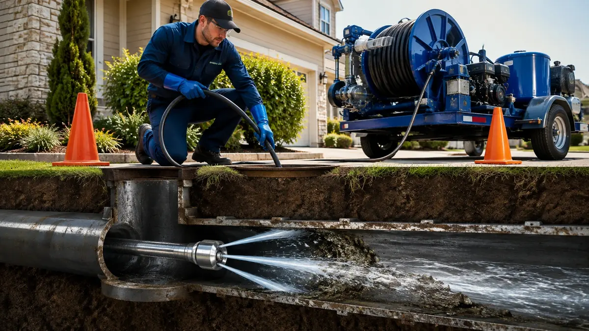 Main Sewer Line Hydro Jet Cleaning in Miramonte
