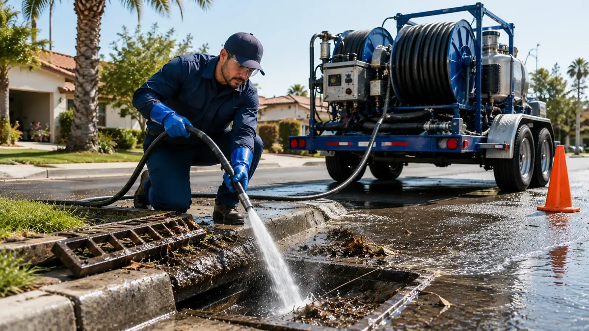 Storm Drain Hydro Jet Cleaning in Miramonte