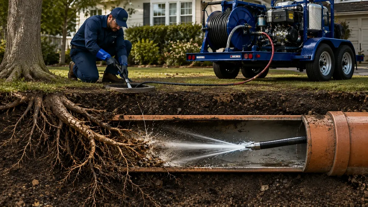 Tree Root Removal with Hydro Jetting in Miramonte